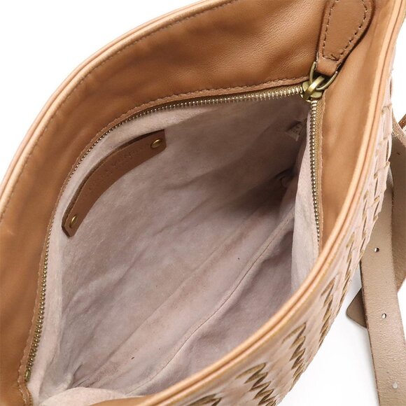 BOTTEGA VENETA Brown Leather Intrecciato Pochette Shoulder Bag - Picture 6 of 9